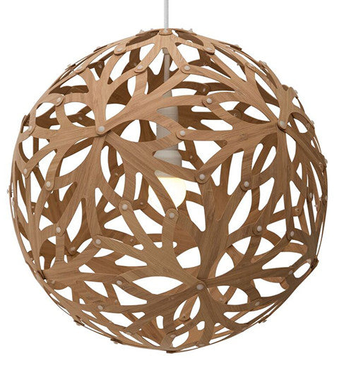 Floral light by David Trubridge in Caramel 