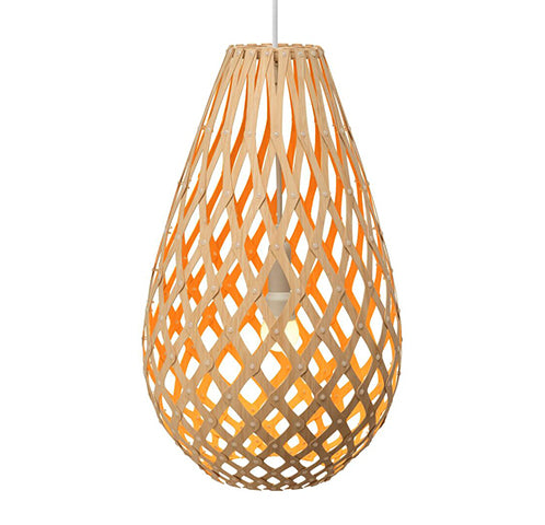 Koura light by David Trubridge in painted Orange