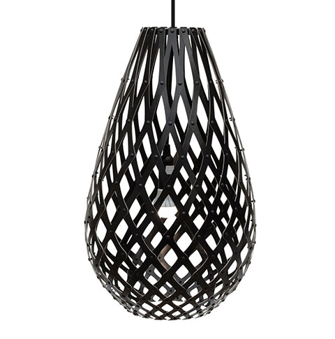 Koura light by David Trubridge in painted Black both sides