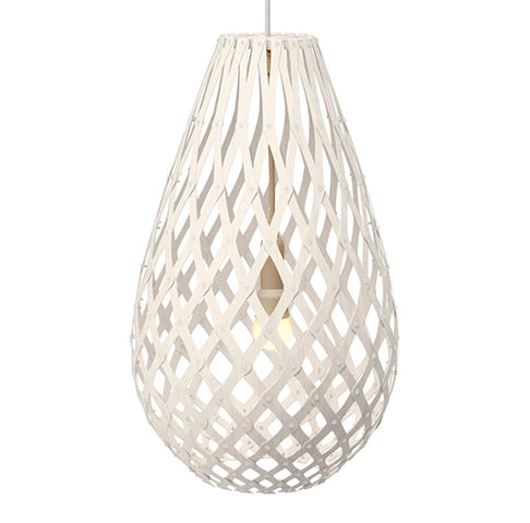 Koura light by David Trubridge in painted White both sides