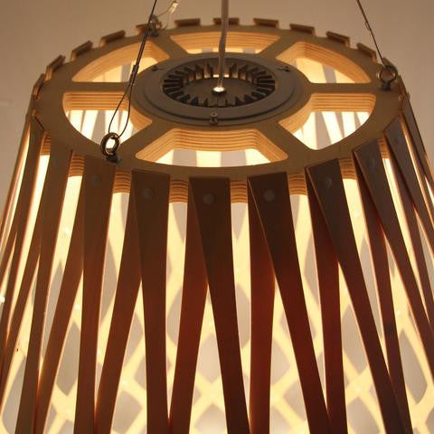 Detailed shot of Koura light by David Trubridge