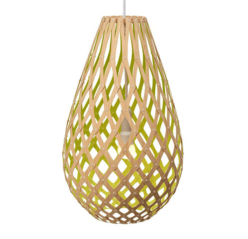 Koura light by David Trubridge in painted Lime