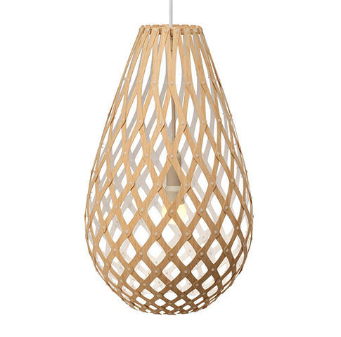 Koura light by David Trubridge in painted White one side